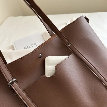 Women's Brown Retro Shoulder Bag